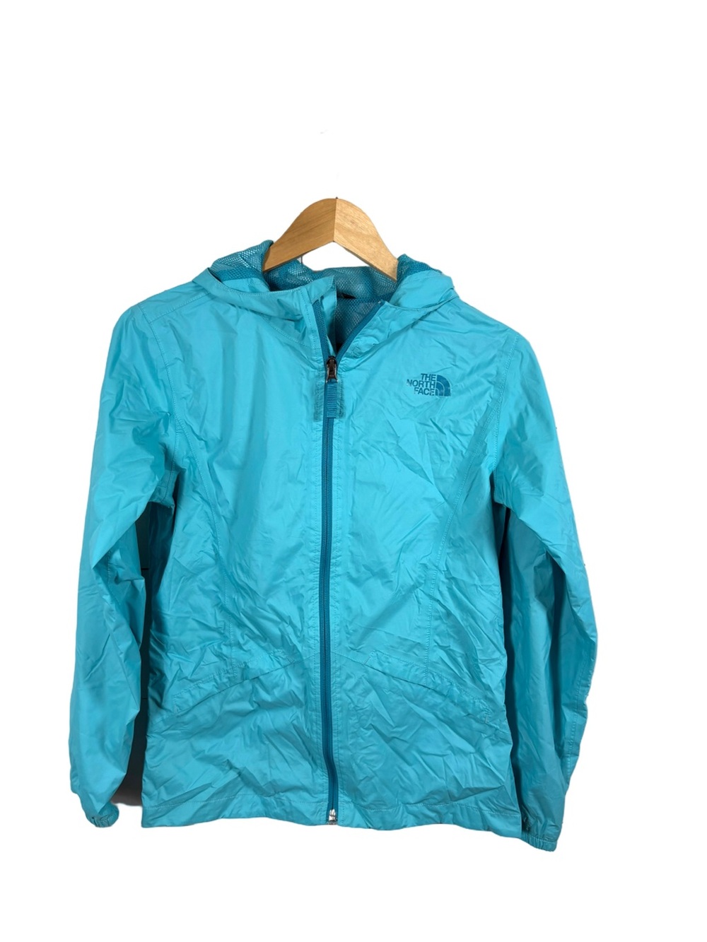 The North Face Zipline Rain Jacket Girls L 14/16 Blue Curacao DryVent